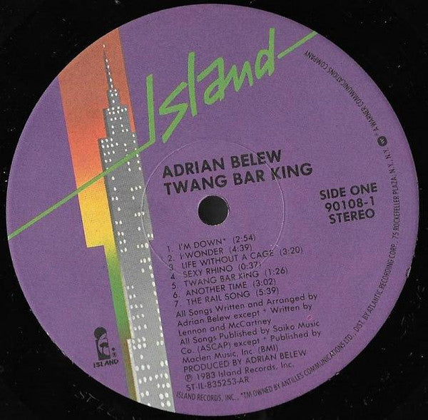 Adrian Belew : Twang Bar King (LP, Album)