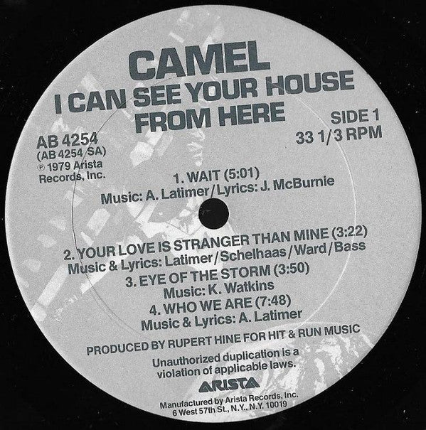 Camel : I Can See Your House From Here (LP, Album, San)