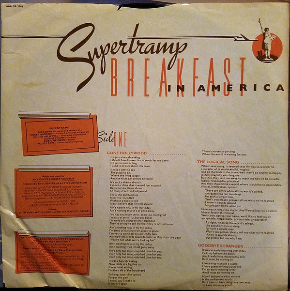 Supertramp : Breakfast In America (LP, Album, Ind)