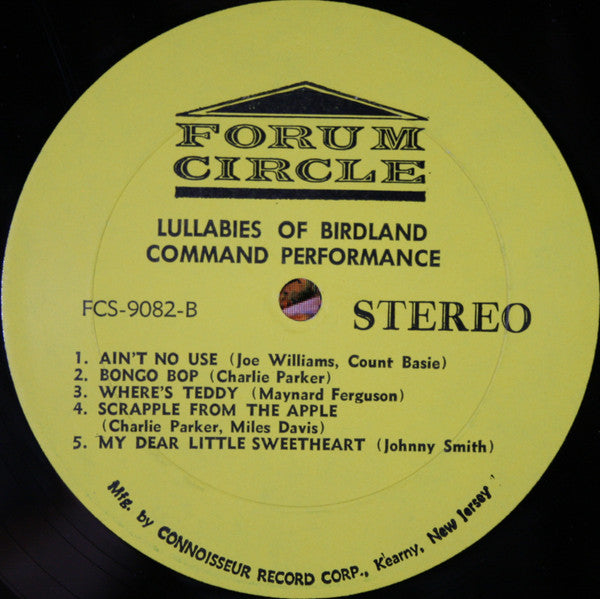 Various : Lullabies Of Birdland Command Performance (LP, Album, Comp)