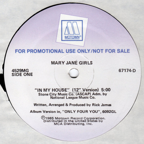 Mary Jane Girls : In My House (12", Promo)