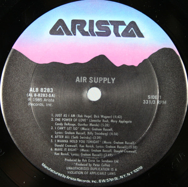 Air Supply : Air Supply (LP, Album, Club, Car)