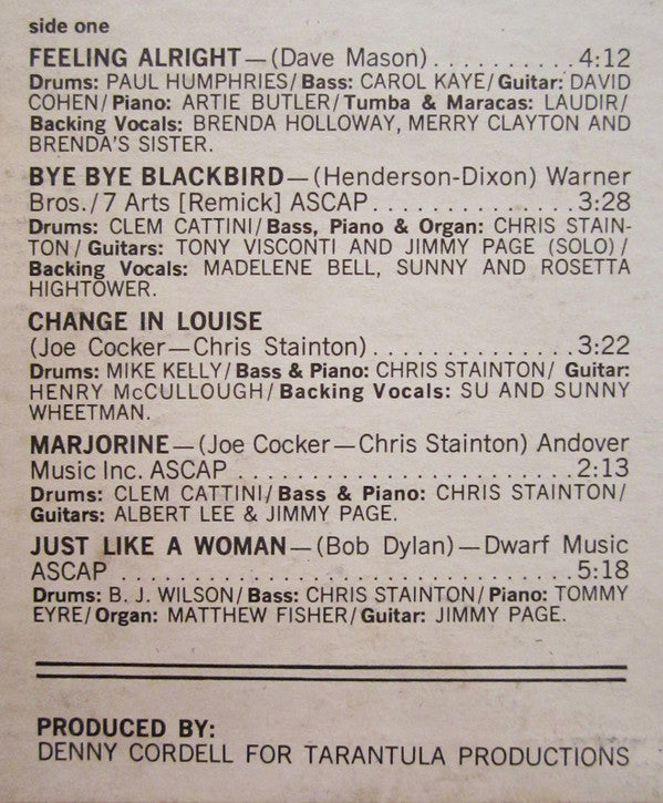 Joe Cocker : With A Little Help From My Friends (LP, Album, Pit)