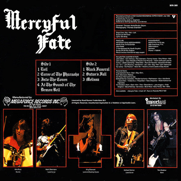 Mercyful Fate : Melissa (LP, Album)