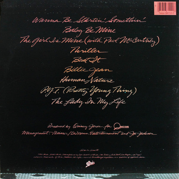 Michael Jackson : Thriller (LP, Album, Car)