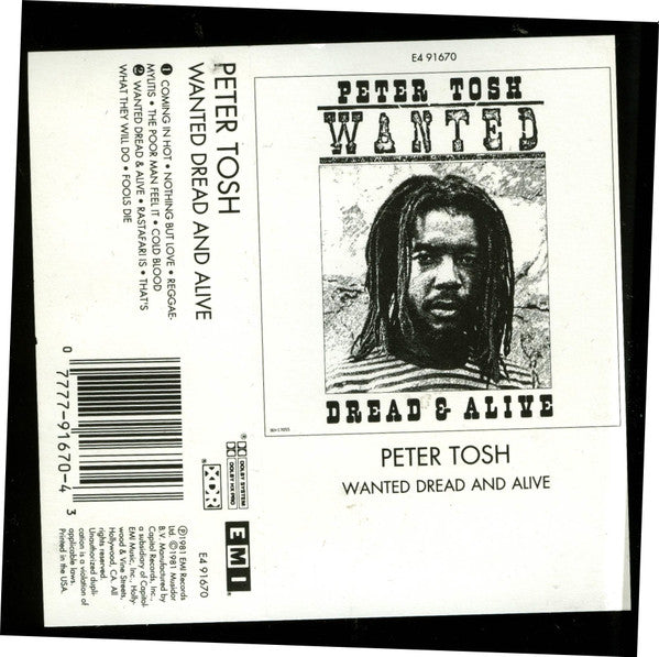Peter Tosh : Wanted Dread & Alive (Cass, Album, Dol)