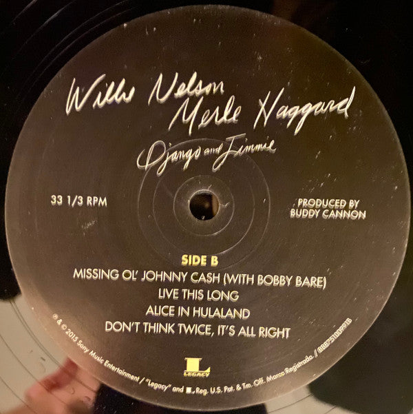 Willie Nelson, Merle Haggard : Django And Jimmie (2xLP, Album, Gat)