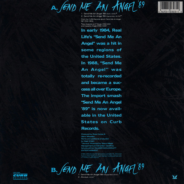 Real Life : Send Me An Angel '89 (12", Single)