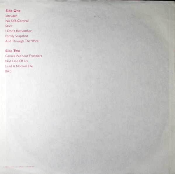 Peter Gabriel : Peter Gabriel (LP, Album, RE, Jac)