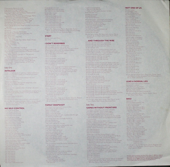 Peter Gabriel : Peter Gabriel (LP, Album, RE, Jac)