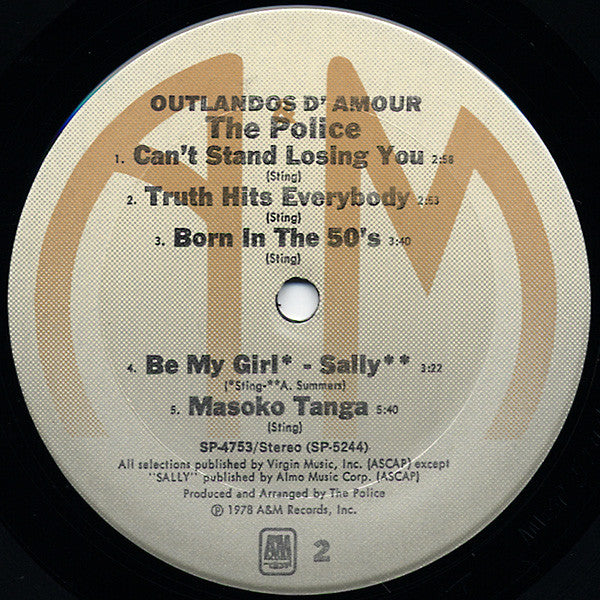 The Police : Outlandos D'Amour (LP, Album, Red)