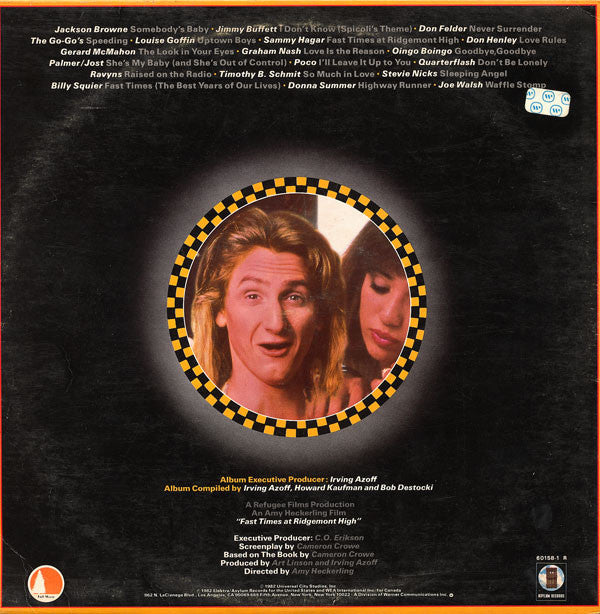 Various : Fast Times At Ridgemont High • Music From The Motion Picture (2xLP, Album, Promo, AR )