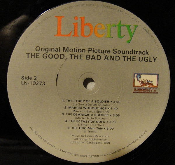 Ennio Morricone : The Good, The Bad And The Ugly (Original Motion Picture Soundtrack (LP, Album, RE, RP, Whi)
