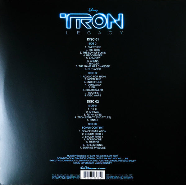 Daft Punk : TRON: Legacy (Vinyl Edition Motion Picture Soundtrack) (2xLP, Album, RE, RP)