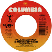 Paul McCartney : No More Lonely Nights (7", Single, Pit)