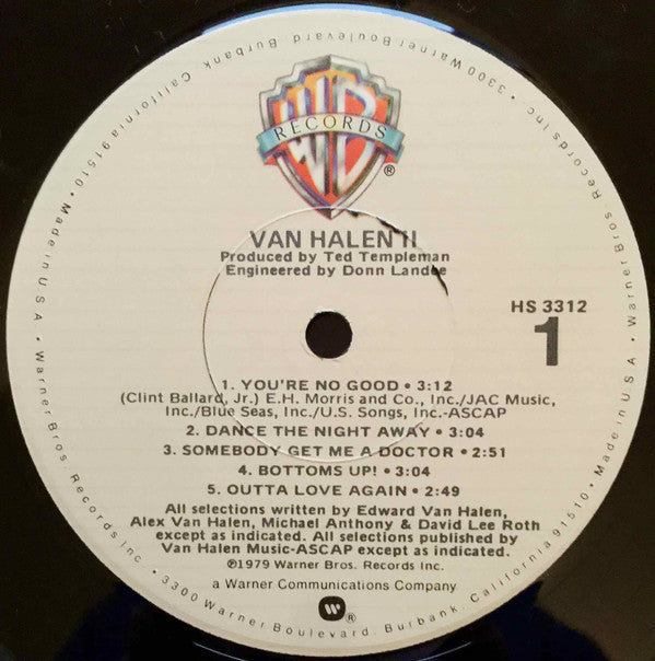 Van Halen : Van Halen II (LP, Album, Club, Col)
