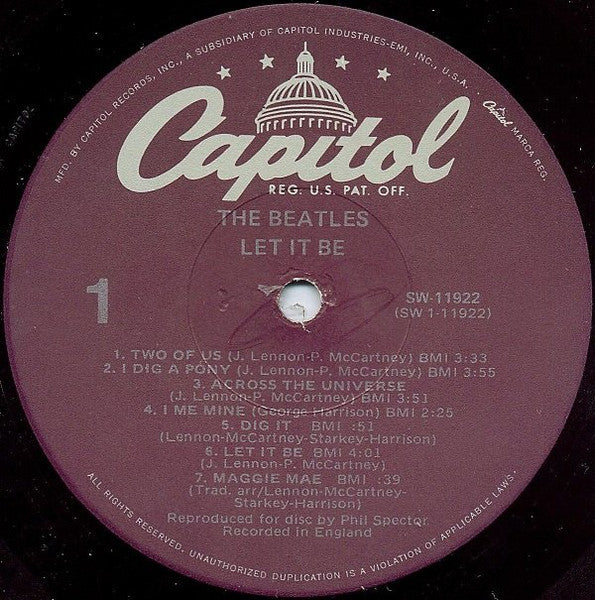 The Beatles : Let It Be (LP, Album, RE, Jac)