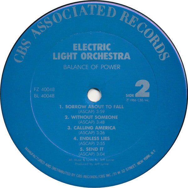 Electric Light Orchestra : Balance Of Power (LP, Album)