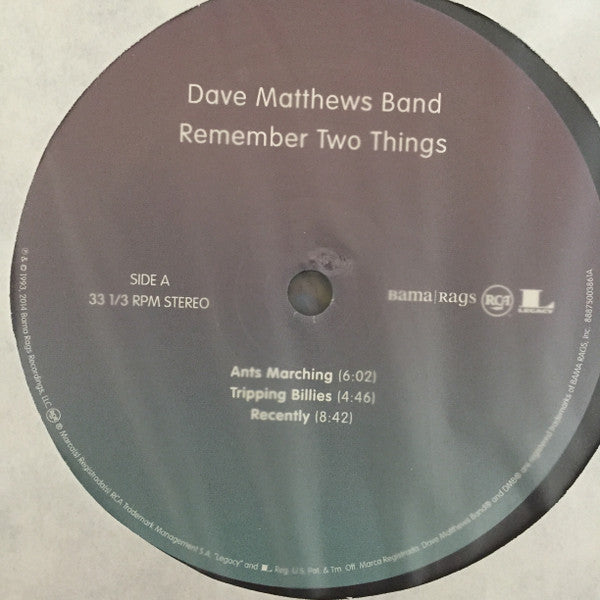 Dave Matthews Band : Remember Two Things (2xLP, Album, RE, 180)