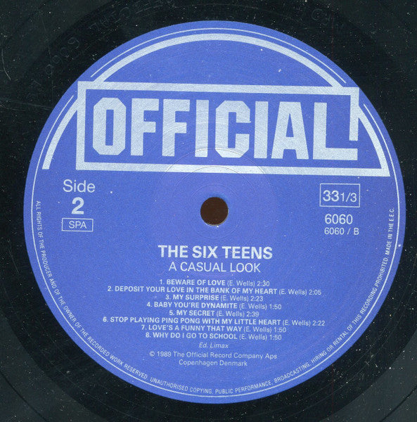 The Six Teens : A Casual Look (LP, Comp, Mono, RE, RM)