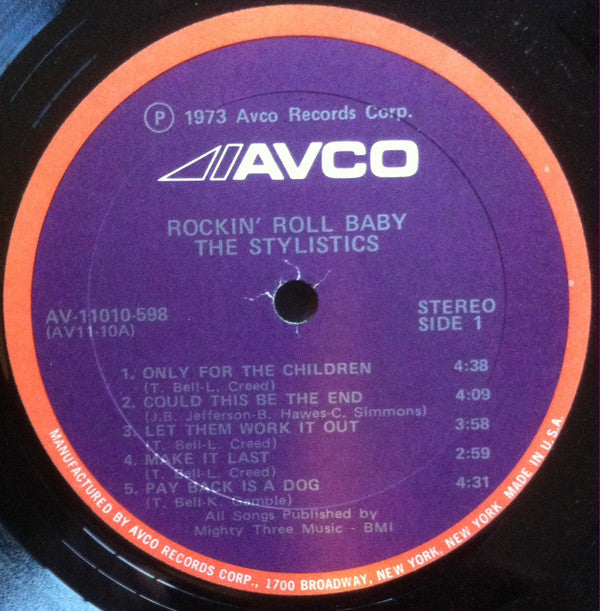 The Stylistics : Rockin' Roll Baby (LP, Album)