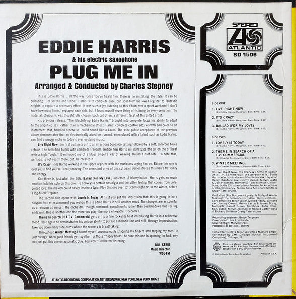 Eddie Harris : Plug Me In (LP, Album, CT )