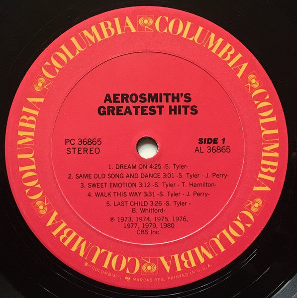 Aerosmith : Aerosmith's Greatest Hits (LP, Comp, RE, Pit)