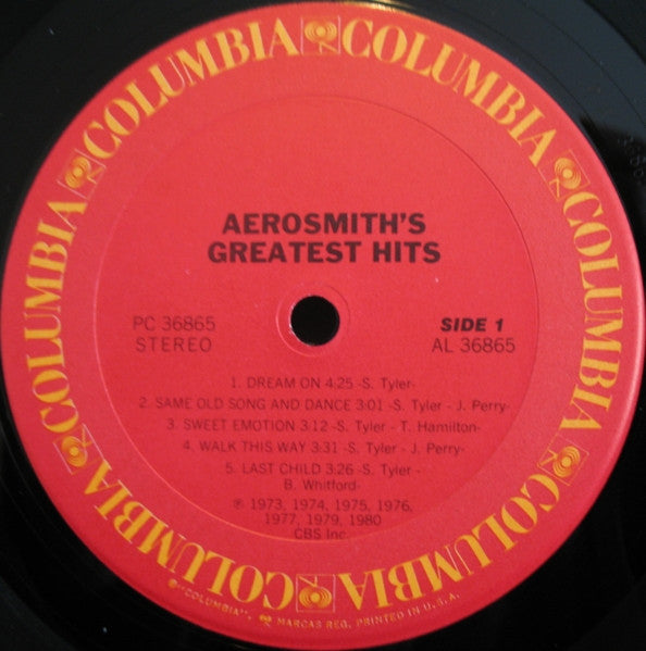 Aerosmith : Aerosmith's Greatest Hits (LP, Comp, RE, Pit)