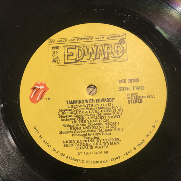 Nicky Hopkins, Ry Cooder, Mick Jagger, Bill Wyman, Charlie Watts : Jamming With Edward! (LP, Album, Pre)