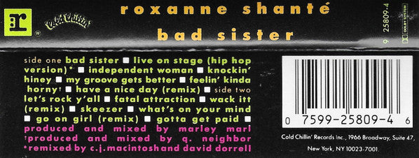 Roxanne Shanté : Bad Sister (Cass, Album, SR)
