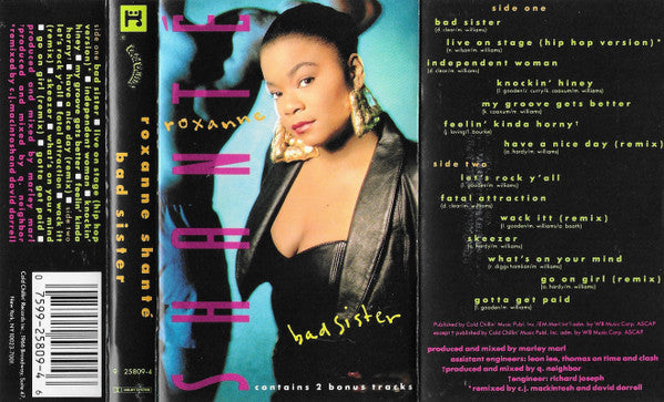 Roxanne Shanté : Bad Sister (Cass, Album, SR)