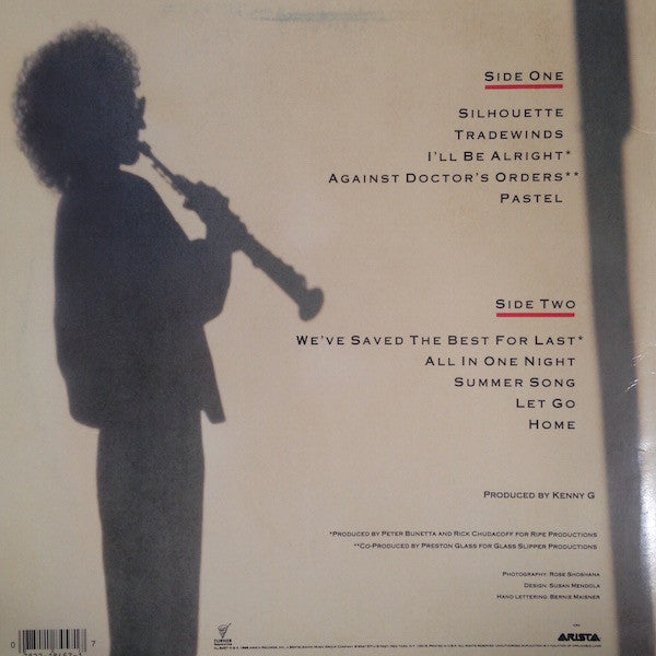 Kenny G (2) : Silhouette (LP, Album, Club, CRC)