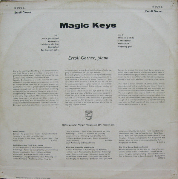 Erroll Garner : Magic Keys (LP, Album)