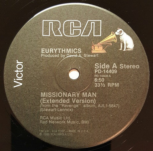 Eurythmics : Missionary Man (12", Ind)