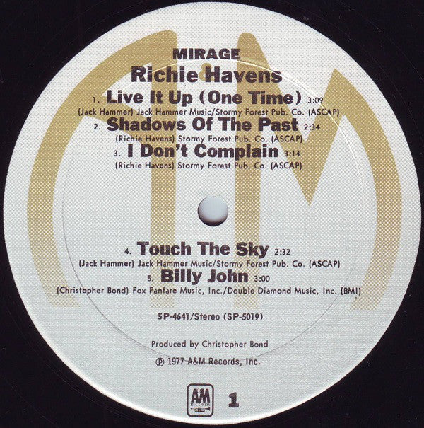 Richie Havens : Mirage (LP, Album, Mon)