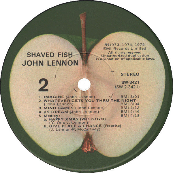 Lennon* / Plastic Ono Band* : Shaved Fish (LP, Comp, Win)