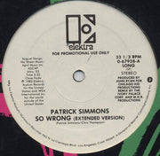 Patrick Simmons : So Wrong (12", Promo)