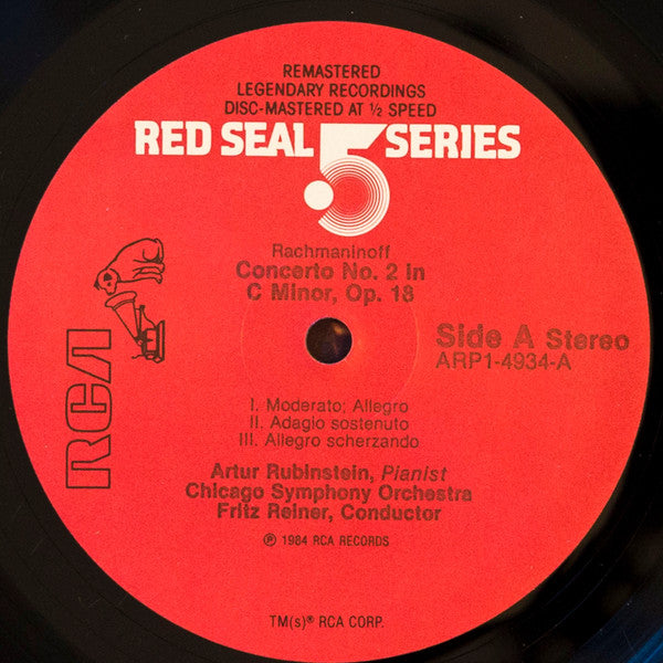 Artur Rubinstein*, Fritz Reiner, Rachmaninoff*, Chicago Symphony Orchestra : Concerto No. 2 / Rhapsody On A Theme Of Paganini (LP, Comp, RM)