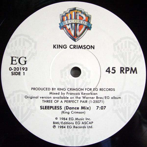 King Crimson : Sleepless (12", Maxi, All)