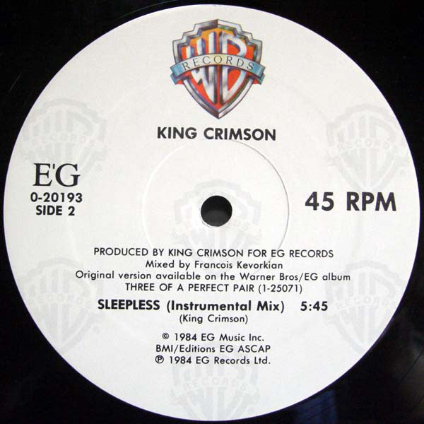 King Crimson : Sleepless (12", Maxi, All)