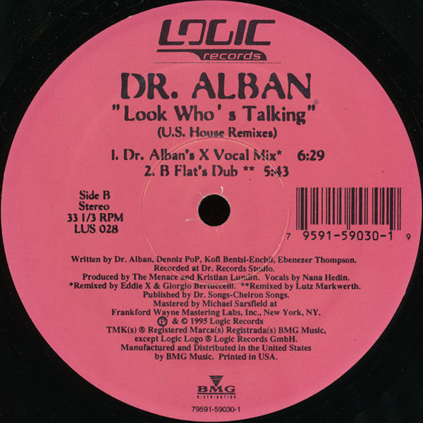 Dr. Alban : Look Who's Talking (The U.S. House Remixes) (12")