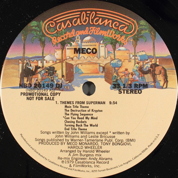 Meco Monardo : Themes From Superman (12", S/Sided, Promo)