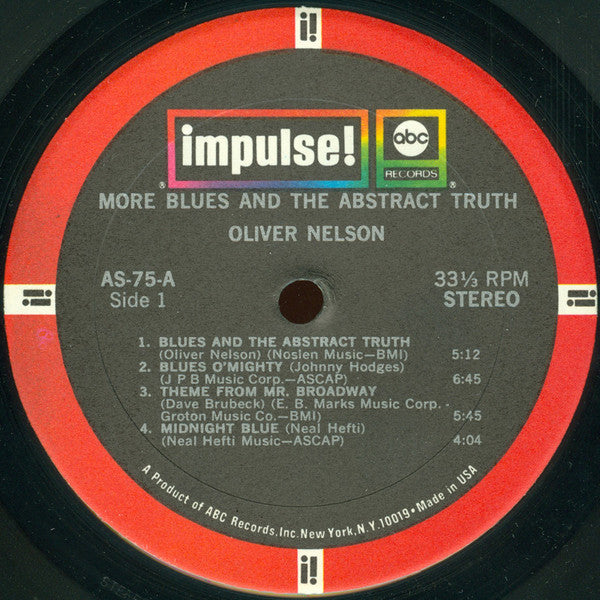 Oliver Nelson : More Blues And The Abstract Truth (LP, Album, RE)