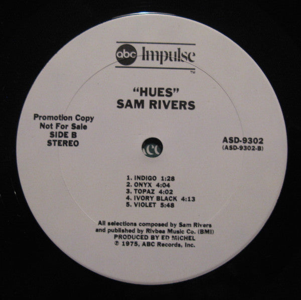 Sam Rivers : Hues (LP, Album, Quad, Promo, Gat)