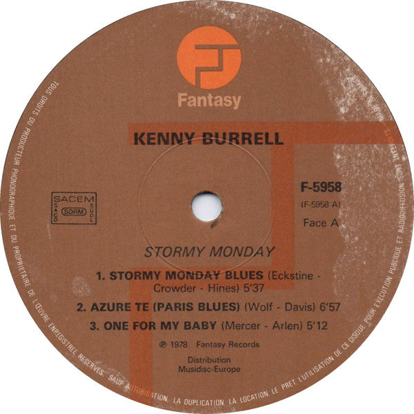 Kenny Burrell : Stormy Monday (LP, Album)