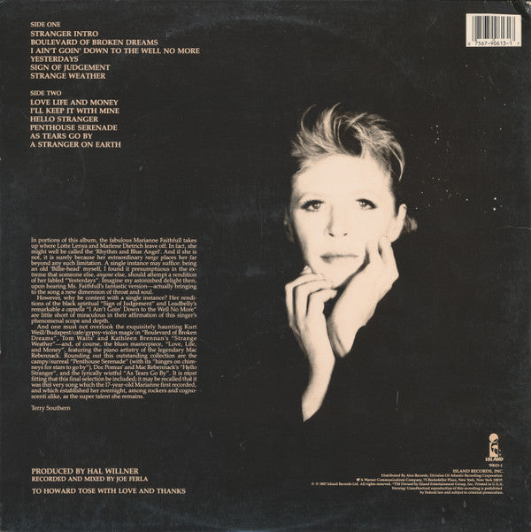 Marianne Faithfull : Strange Weather (LP, Album, Gat)