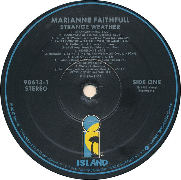 Marianne Faithfull : Strange Weather (LP, Album, Gat)