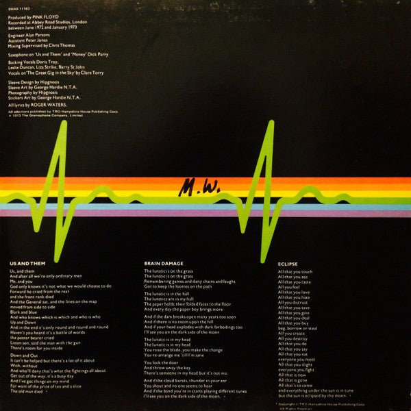 Pink Floyd : The Dark Side Of The Moon (LP, Album, RE, Jac)