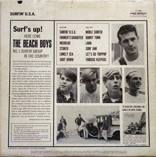 The Beach Boys : Surfin' U.S.A. (LP, Album, Mono, Los)