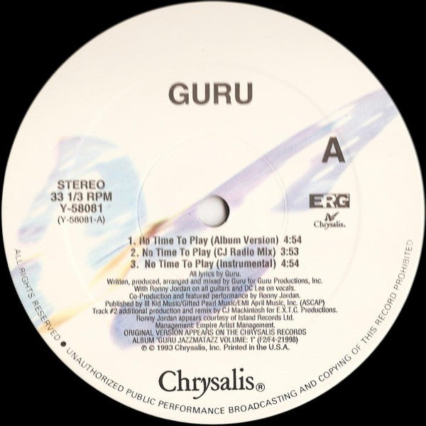 Guru : No Time To Play (12")